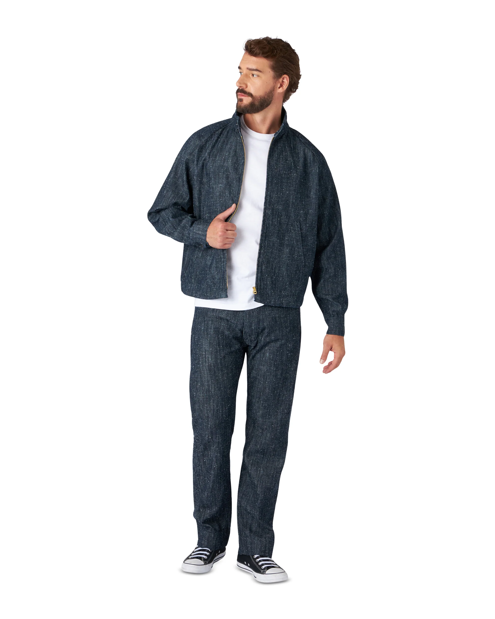 Carol Giacca In Denim con Cerniera Indigo Rinse - Image 5