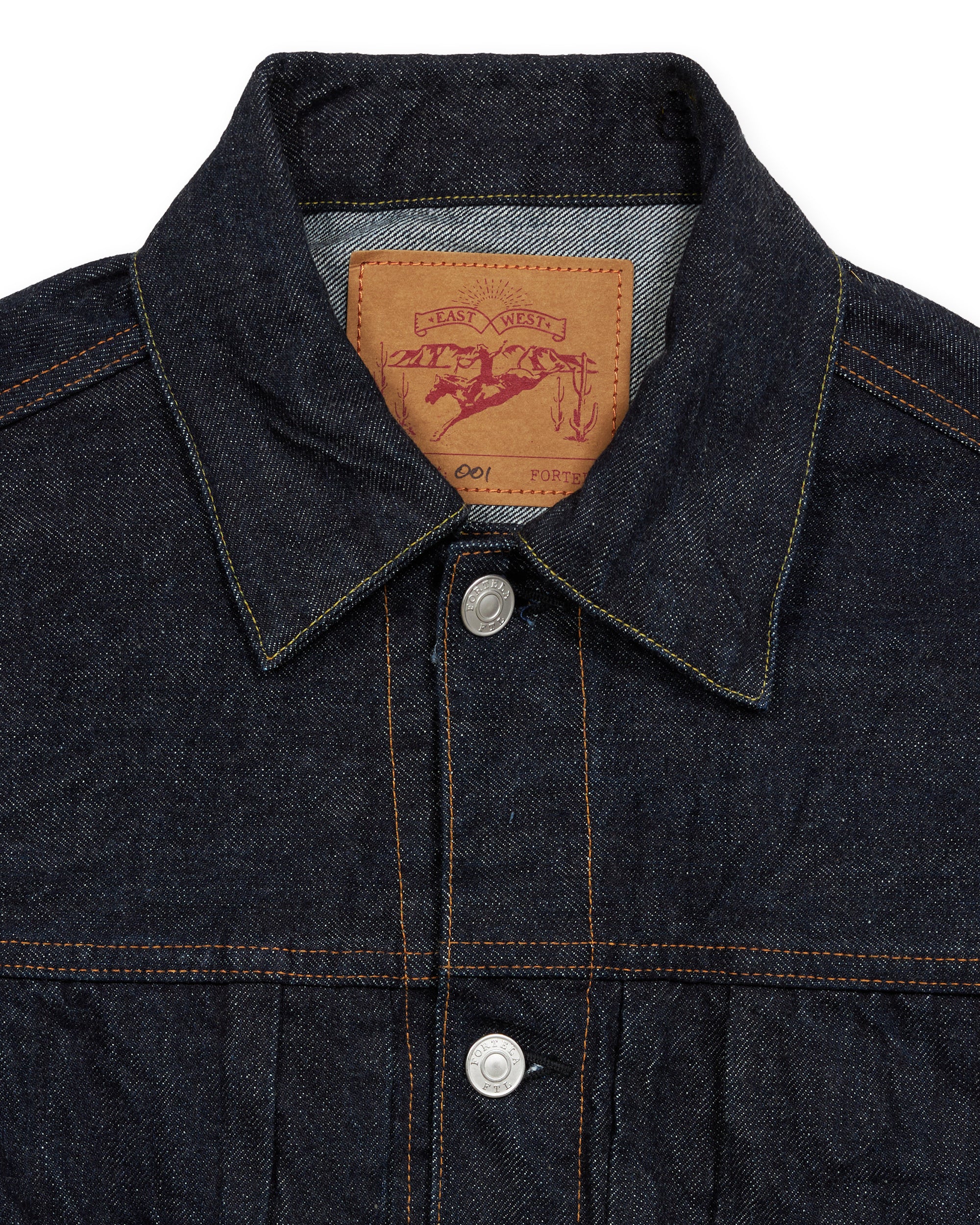Cisco Giacca In Japan Denim Indigo Rinse - Image 3