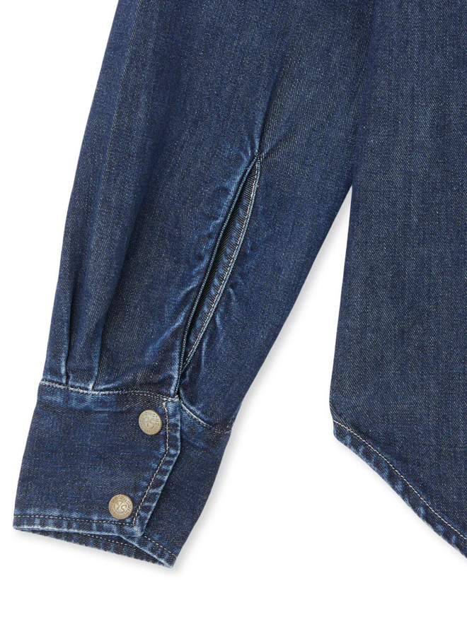 Elpaso Camicia Texana In Denim Stone Wash - Image 5