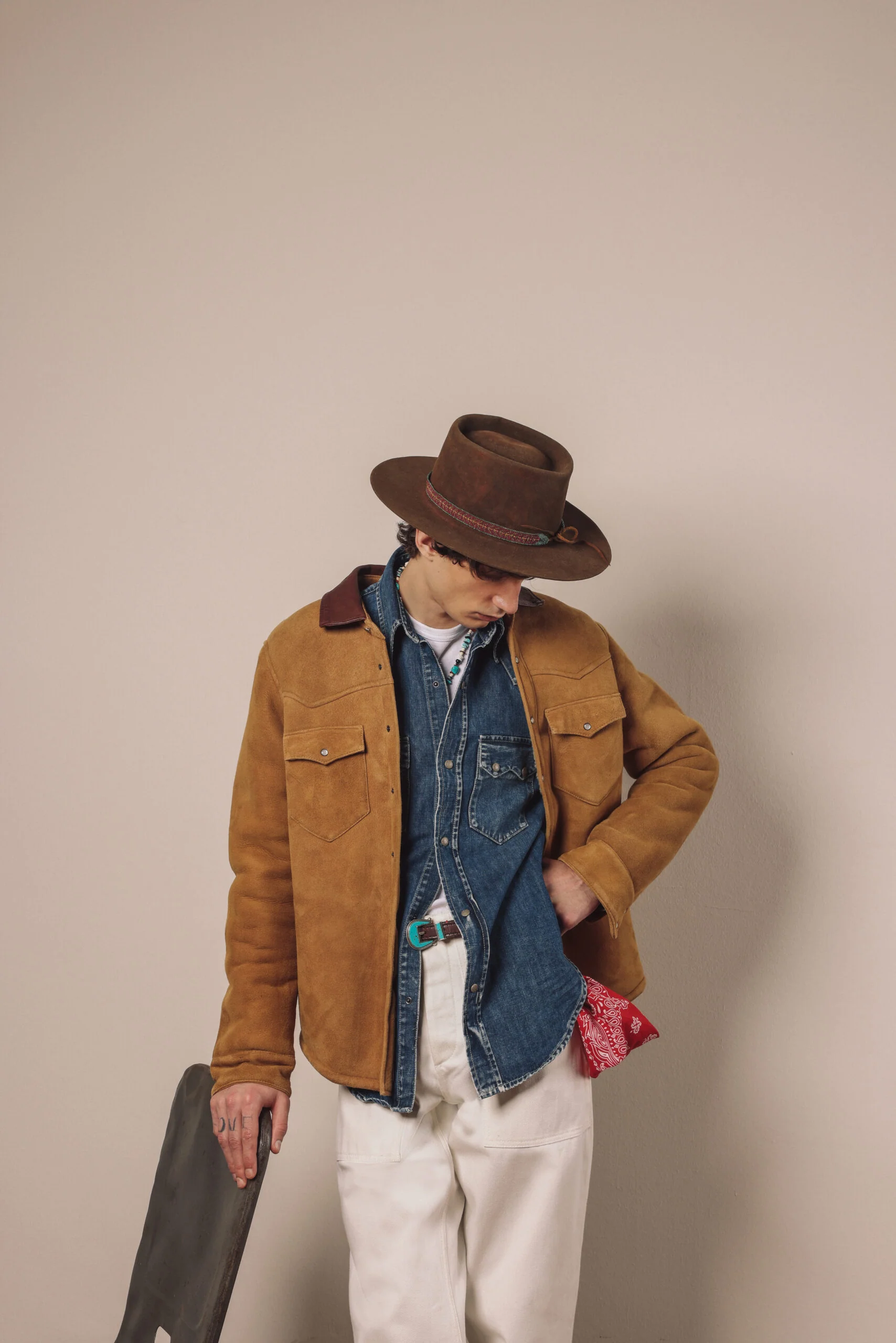 Elpaso Camicia Texana In Denim Stone Wash - Image 6