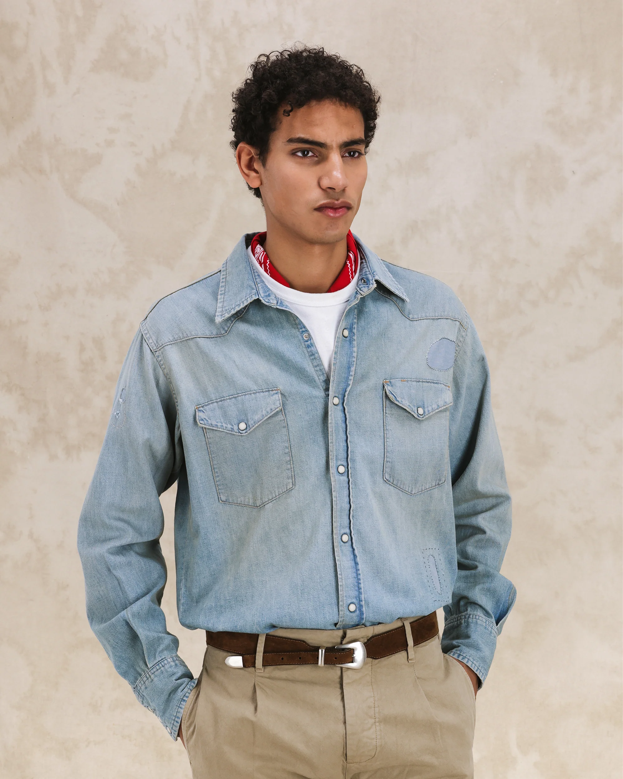 Jennyvint Camicia In Denim Custom Wash - Image 7