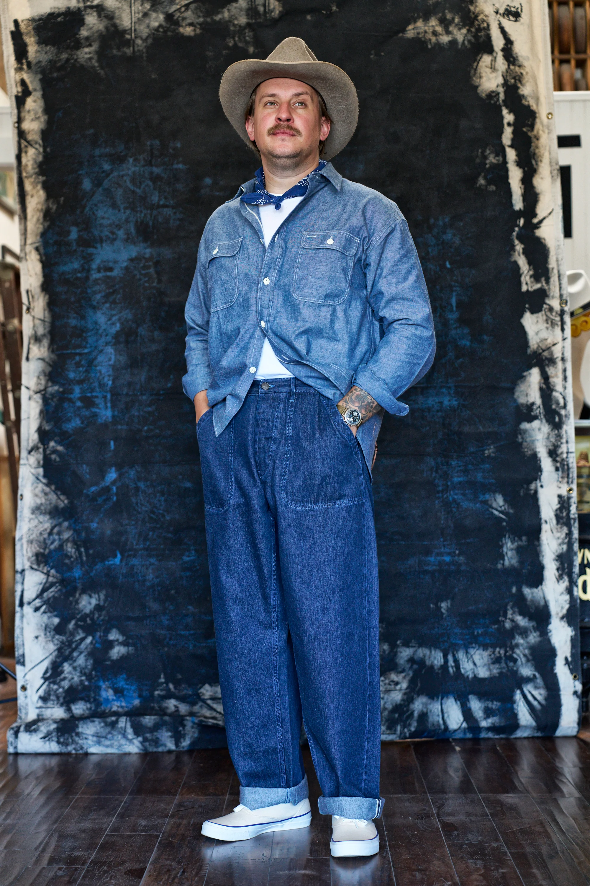 Jerom Pantaloni in Denim Indigo Rinse - Image 5
