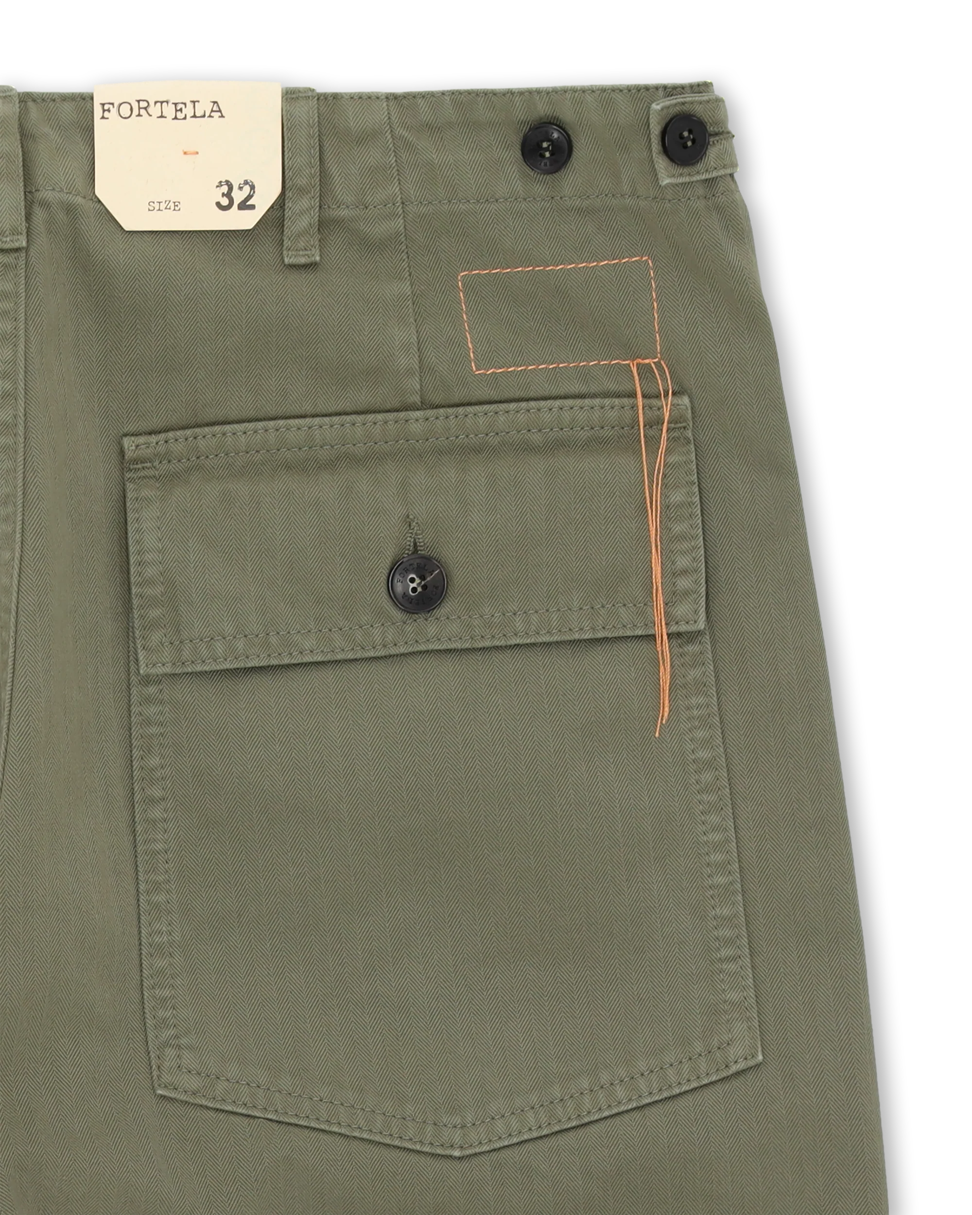 Newfatigue Pantaloni Fatigue In Herringbone di Cotone - Image 4