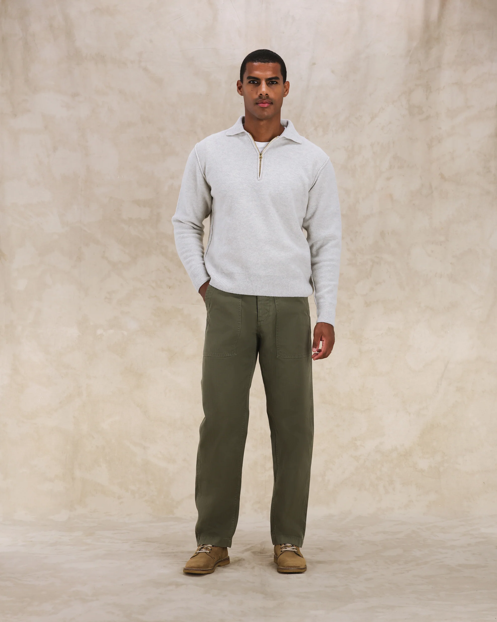 Newfatigue Pantaloni Fatigue In Herringbone di Cotone - Image 5