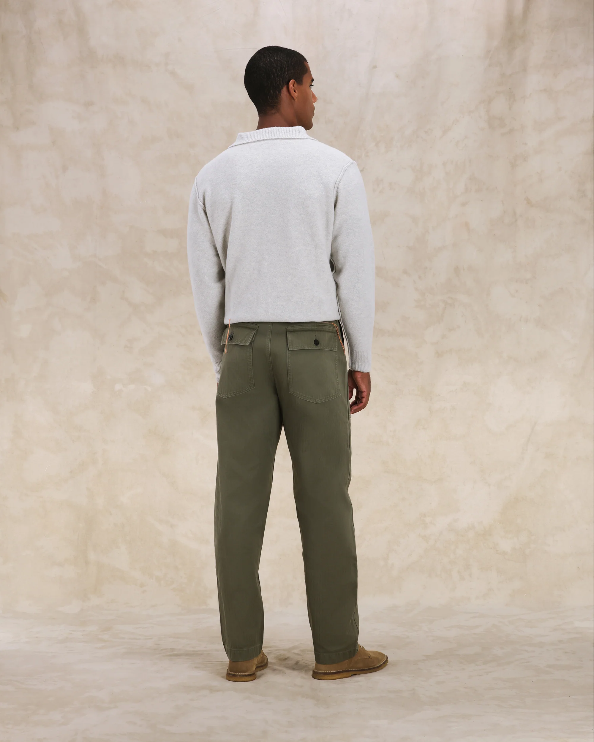 Newfatigue Pantaloni Fatigue In Herringbone di Cotone - Image 6