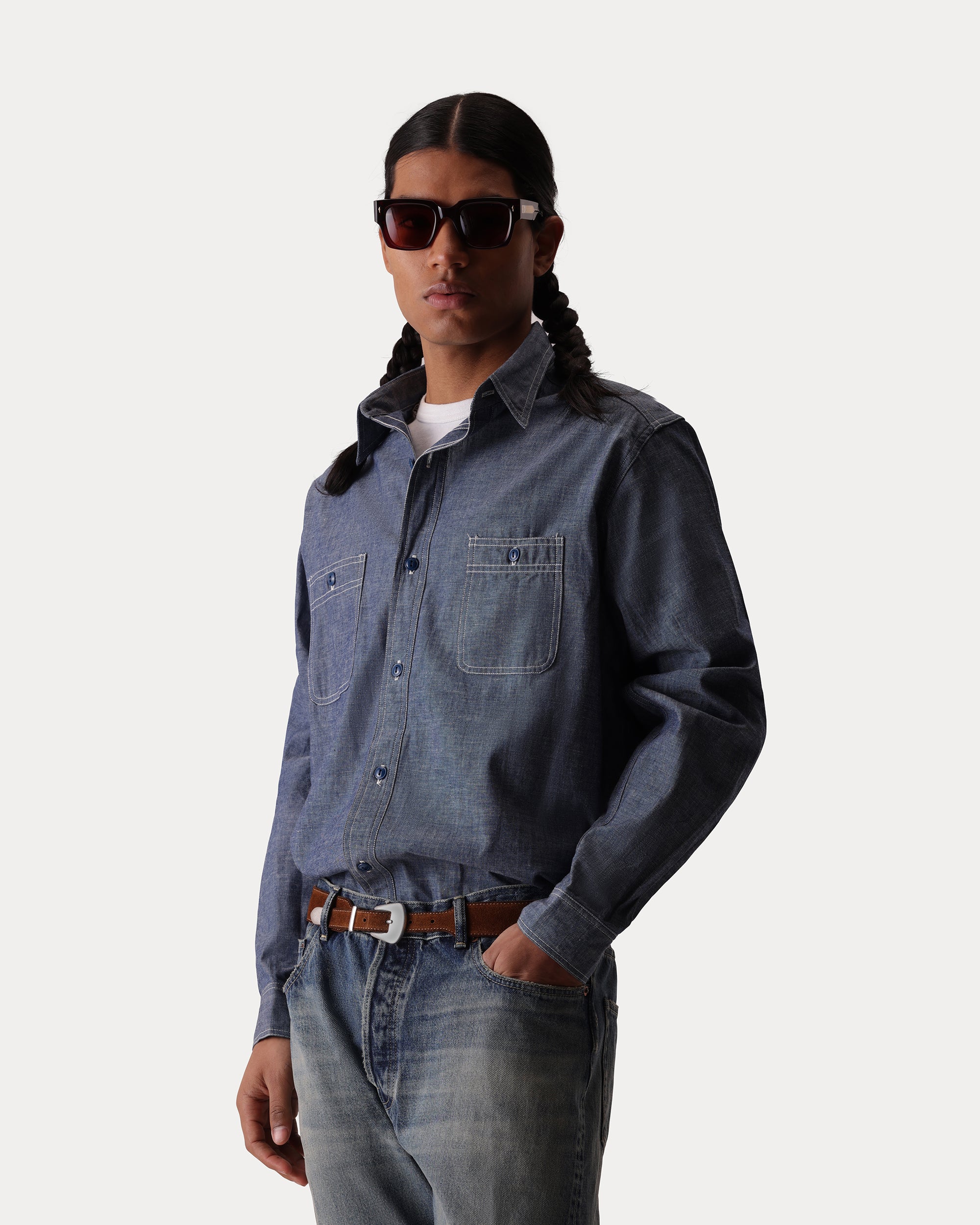 Otero Camicia In Chambray  - Image 7
