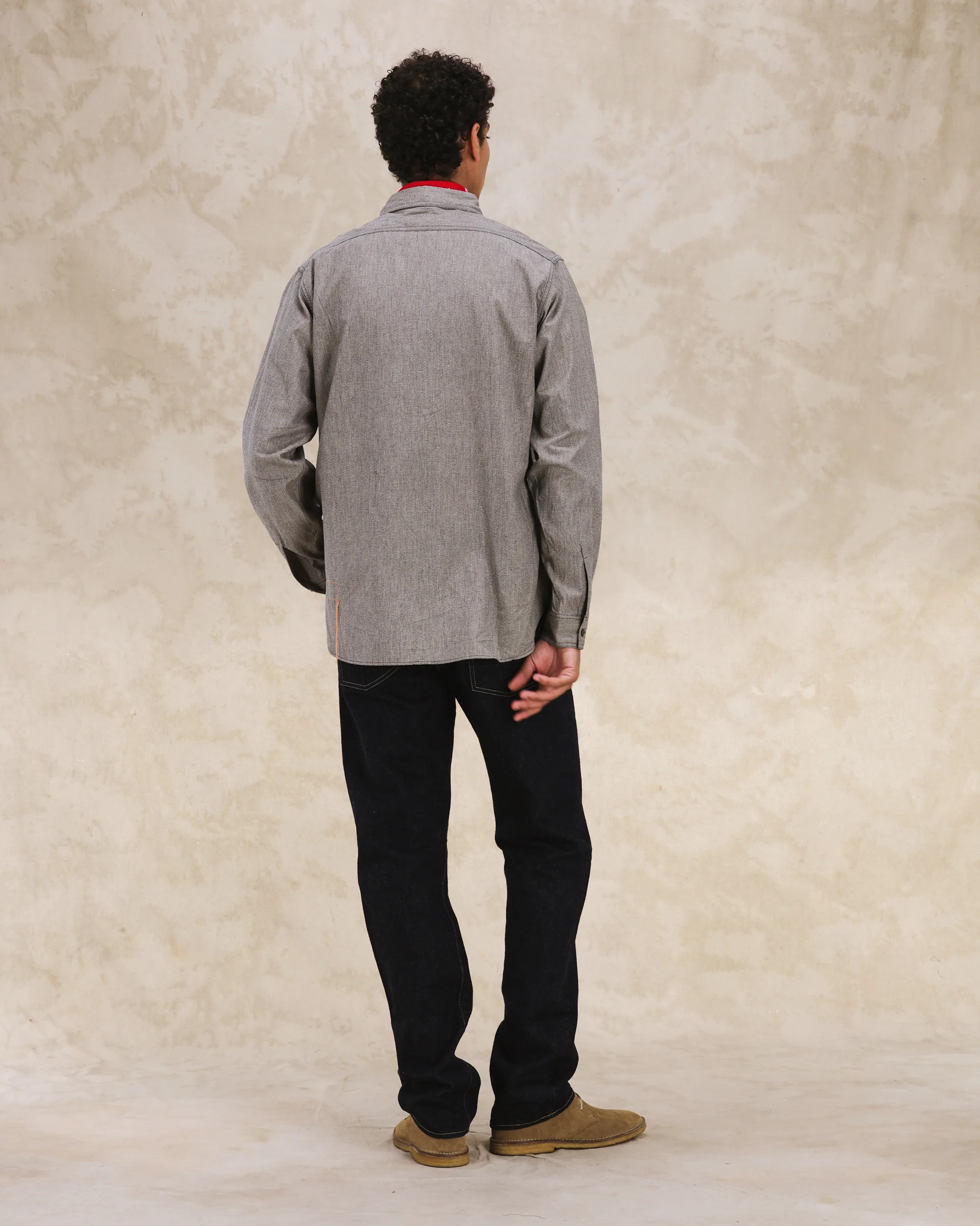 Otero Camicia In Carbon Chambray - Image 6
