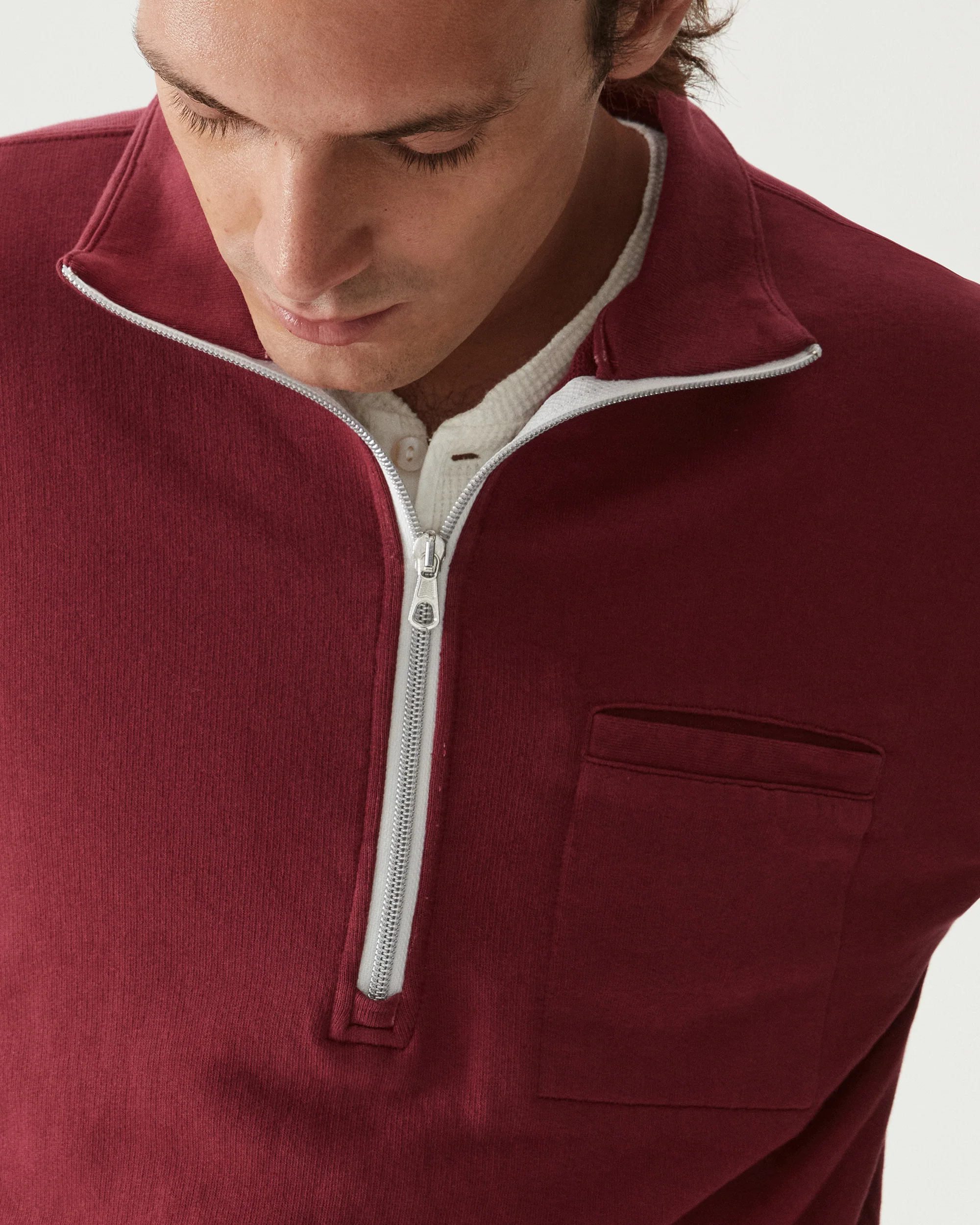 Princeton Felpa in Jersey Garzato Con Zip - Image 5