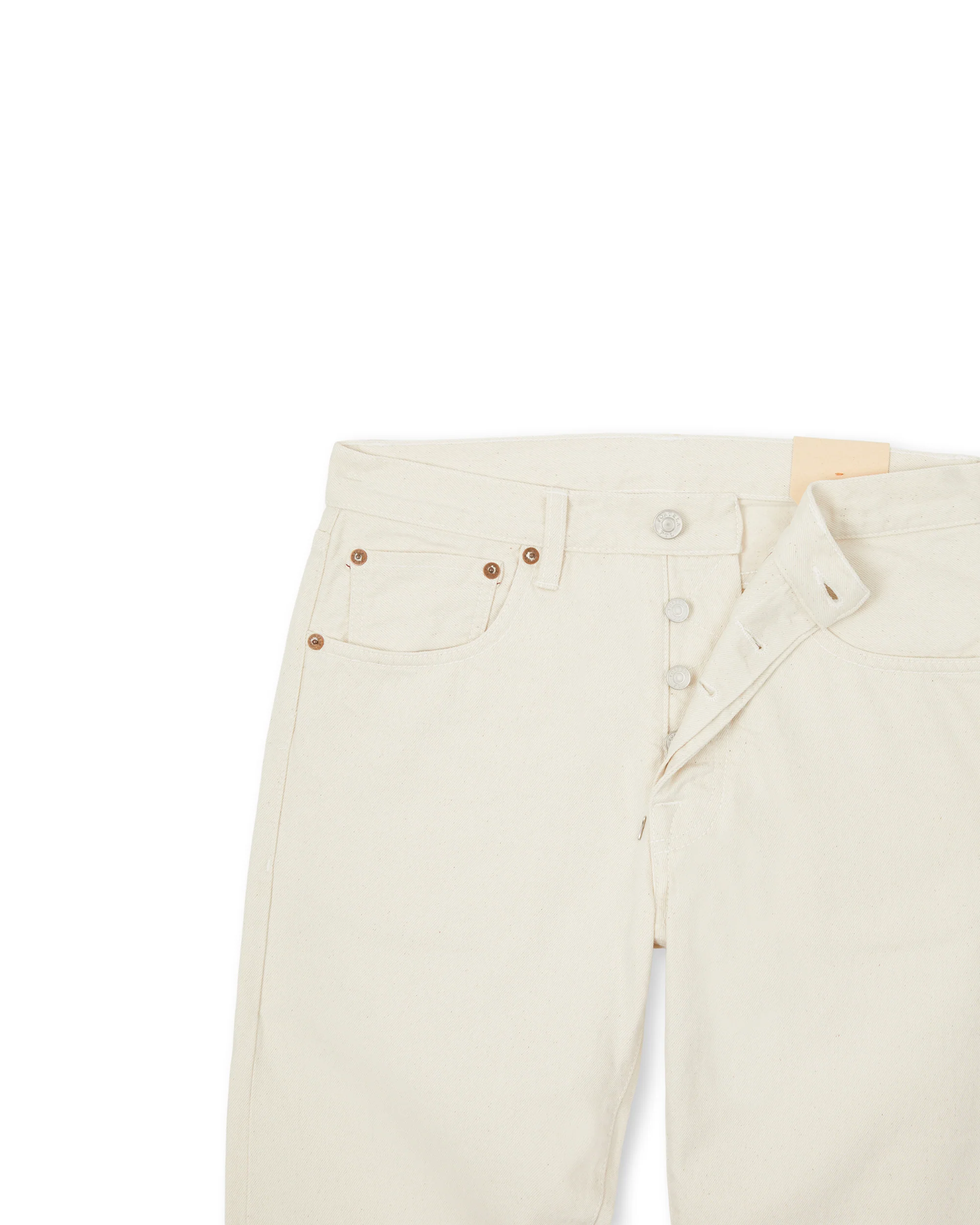 965 John Japan Denim Cimosato 5 Tasche Regular Fit Ecru' - L29'' - Image 3