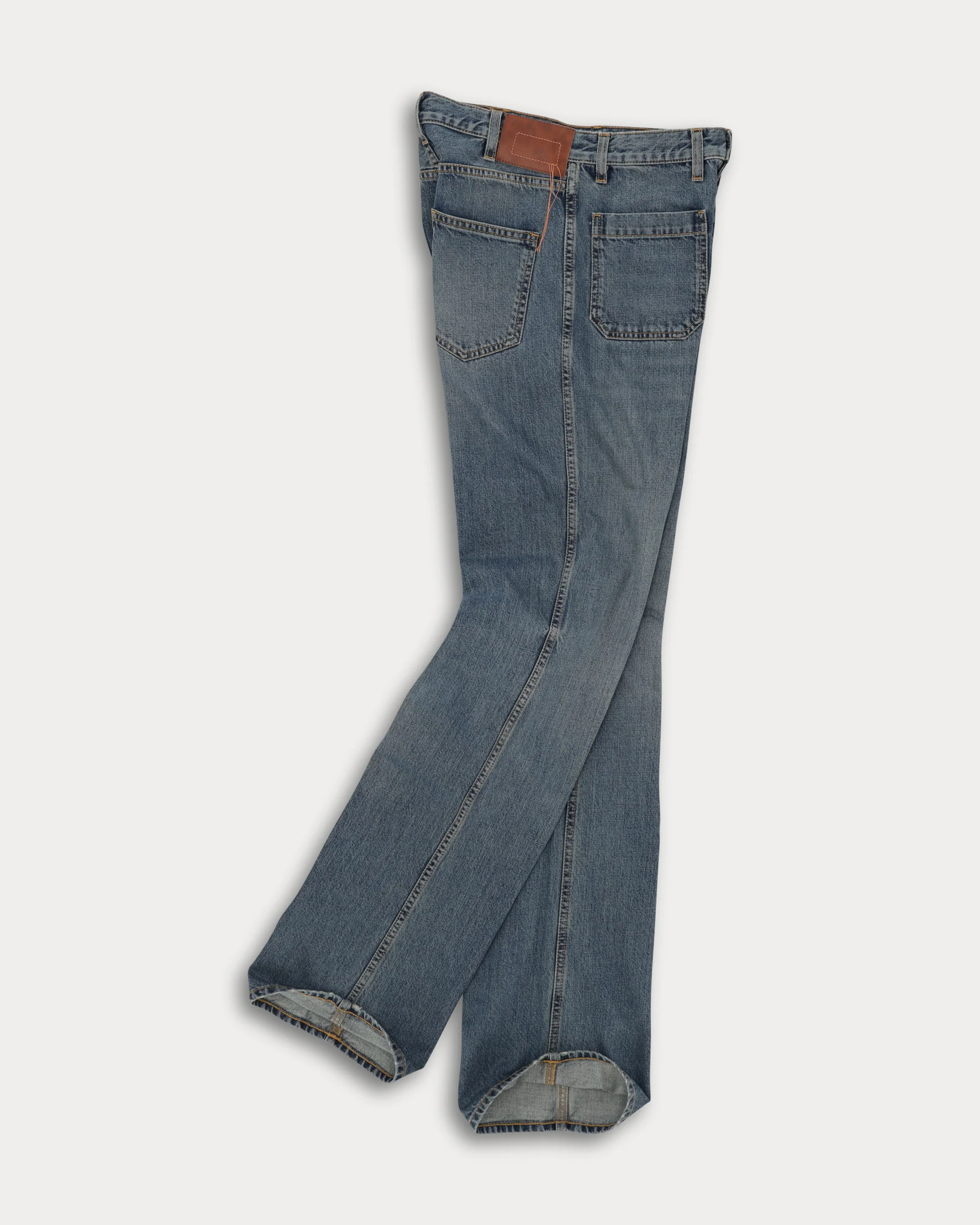 Jane Pantaloni Bootcut In Denim Stone Wash - Image 3